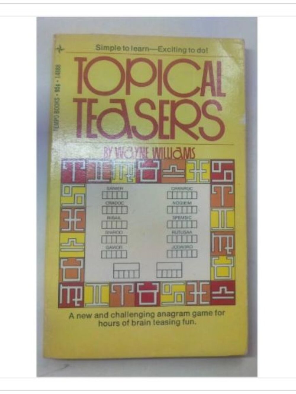 Topical Teasers Anagram Game Tempo 1978 PB